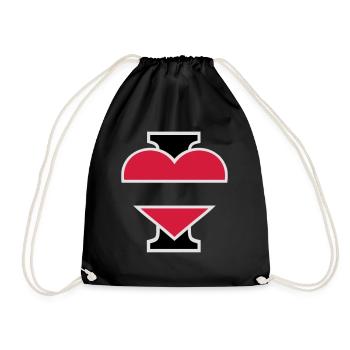 I Love - Sac de sport léger - noir - Devant