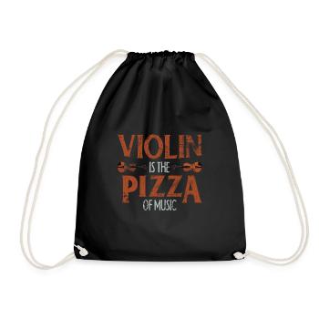 violin - Drawstring Bag - black - Front