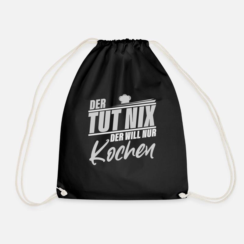 Kochen - Turnbeutel - Schwarz