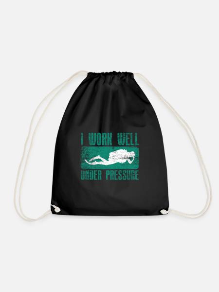 diving - Drawstring Bag - black