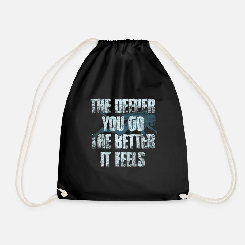 diving - Drawstring Bag - black