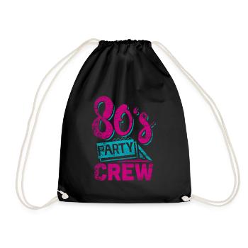 Équipe de fête des années 80 - Sac de sport léger - noir - Devant