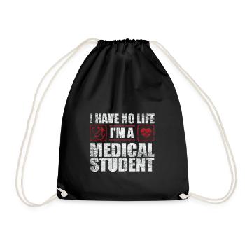 Medicine student - Drawstring Bag - black - Front