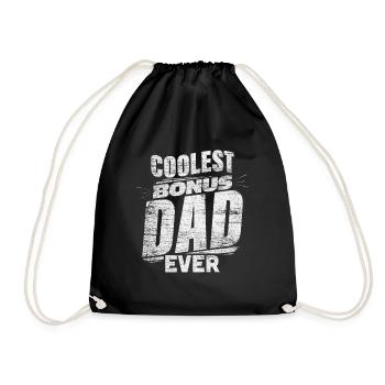 Stepfather bonus dad - Drawstring Bag - black - Front