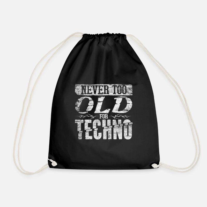 Techno - Turnbeutel - Schwarz