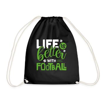 Soccer - Drawstring Bag - black - Front