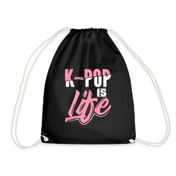 K-Pop - Turnbeutel - Schwarz - Vorne