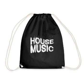 Musique house - Sac de sport léger - noir - Devant