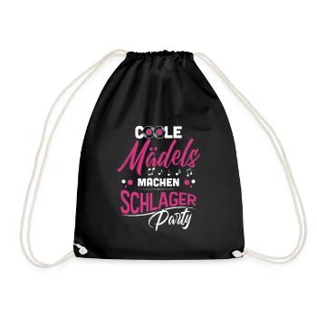 Schlager Mädels - Turnbeutel - Schwarz - Vorne