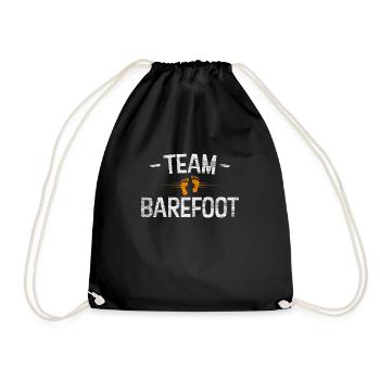 Barefoot team - Drawstring Bag - black - Front