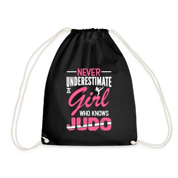 Fille de judo - Sac de sport léger - noir - Devant