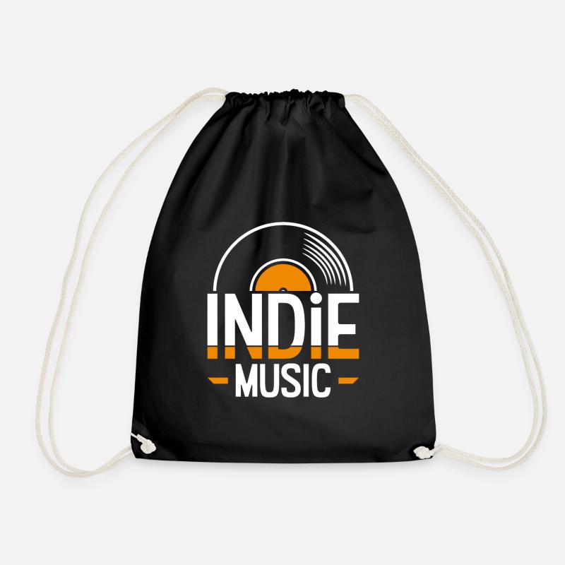 Indie music - Drawstring Bag - black