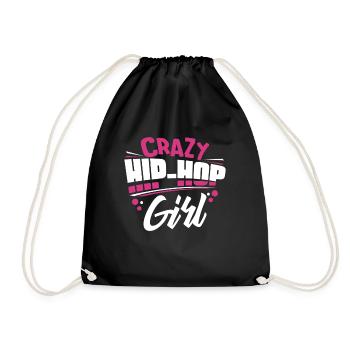 Fille de hip hop - Sac de sport léger - noir - Devant