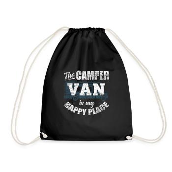 Camper van - Drawstring Bag - black - Front