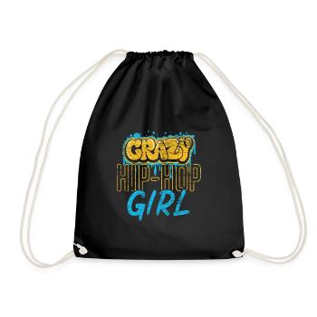 Hip hop girl - Drawstring Bag - black - Front