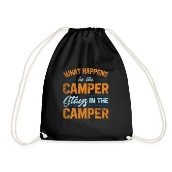 Camper Van - Turnbeutel - Schwarz - Vorne