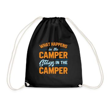 Caravane de camping-car - Sac de sport léger - noir - Devant