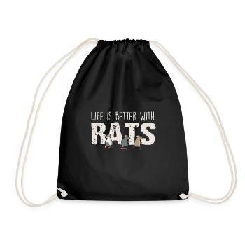 rats - Sac de sport léger - noir - Devant