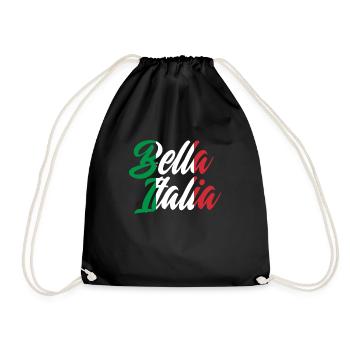 Italy - Drawstring Bag - black - Front