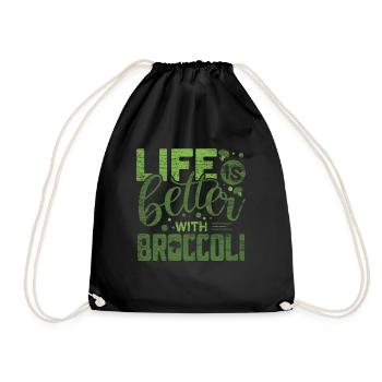 brocoli - Sac de sport léger - noir - Devant