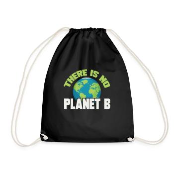 Klimawandel Klimaschutz - Turnbeutel - Schwarz - Vorne