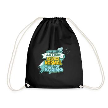 autism - Drawstring Bag - black - Front