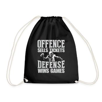 American football - Drawstring Bag - black - Front