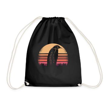 Pinguin - Turnbeutel - Schwarz - Vorne