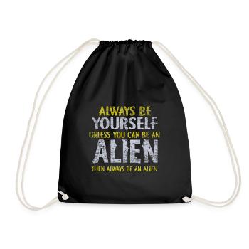 Alien - Drawstring Bag - black - Front