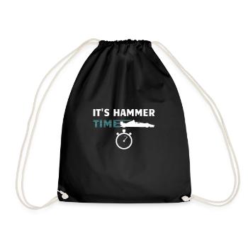 Auto Racing Hammer Time - Turnbeutel - Schwarz - Vorne