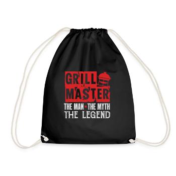Grilling grill master - Drawstring Bag - black - Front