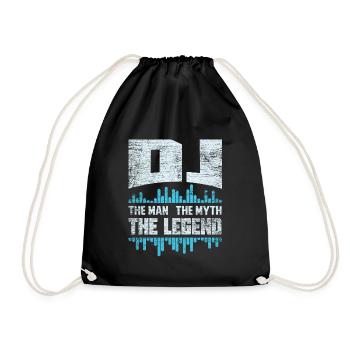 DJ disc jockey - Drawstring Bag - black - Front
