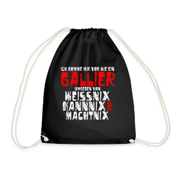 Gallier, Umgeben von Weiss, Kann & Macht Nix, Funn - Turnbeutel - Schwarz - Vorne