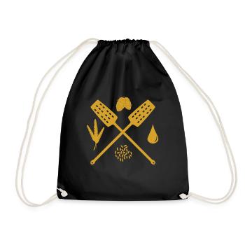 Beer Braupaddel Hops and Malt - Drawstring Bag - black - Front