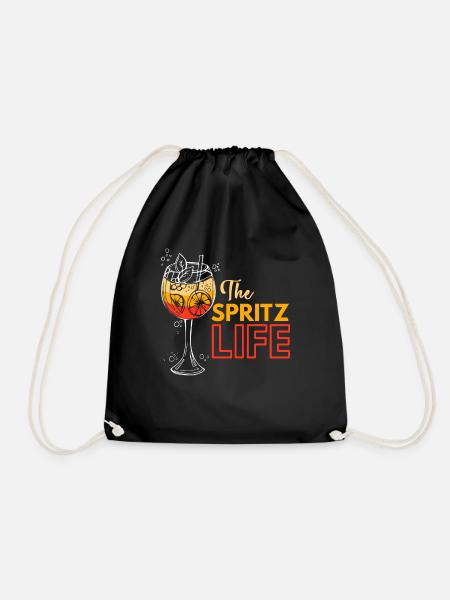The Spritzlife Italien Urlaub Party Getränk - Turnbeutel - Schwarz