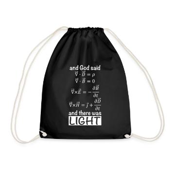 Maxwell equation physics nerd joke - Drawstring Bag - black - Front