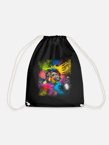 The art of painting - Drawstring Bag - black