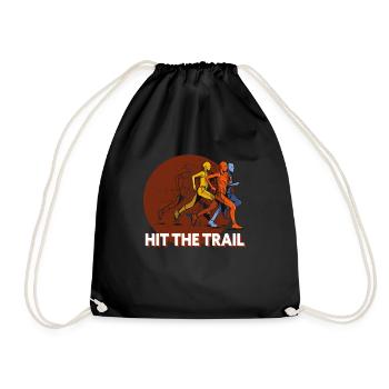 Trail Running & Berglauf, Hit the Trail - Turnbeutel - Schwarz - Vorne