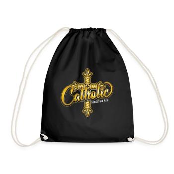 Catholique depuis 33 après JC Crucifix Jesus Eucharis - Sac de sport léger - noir - Devant