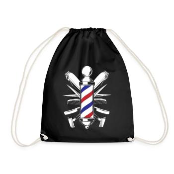 Barber sho, Friseur Laden, Friseuse - Turnbeutel - Schwarz - Vorne