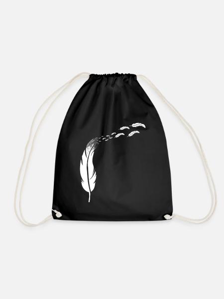 Coiffe de plumes - plumes volantes - Sac de sport léger - noir