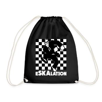 Ska Music Schachbrett Eskalation Dance - Turnbeutel - Schwarz - Vorne