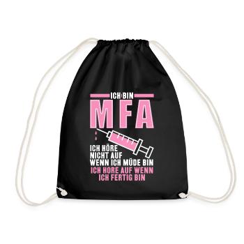 MFA - Medizinische Fachangestellte - Turnbeutel - Schwarz - Vorne