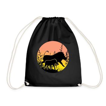 Warthog - Sunset Africa Safari - Drawstring Bag - black - Front