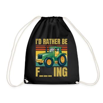 Je serais plutôt agriculteur - Funny Sarcastic Farmer - Sac de sport léger - noir - Devant