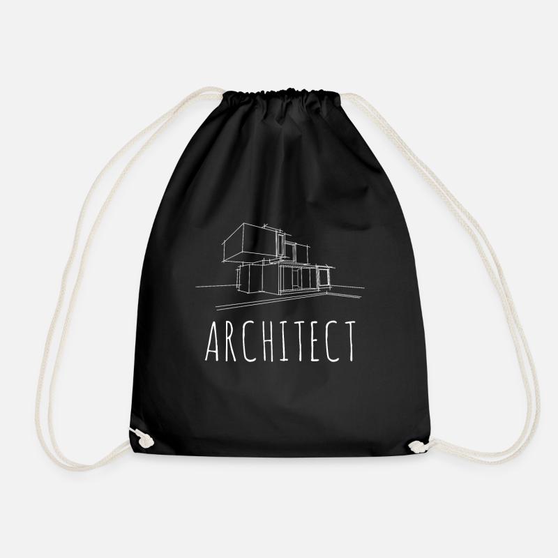Architekt - Architektur moderne Skizze - Turnbeutel - Schwarz
