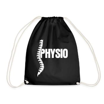 Physio & Physiotherapist - Spine - Drawstring Bag - black - Front