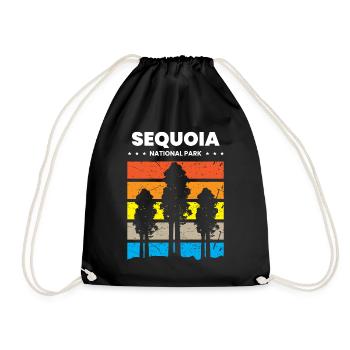 Sequoia National Park in California, hiking - Drawstring Bag - black - Front