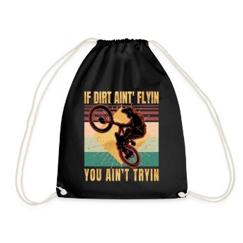 Dirt Bike Rider - Si la saleté ne vole pas, vous n'êtes pas - Sac de sport léger - noir - Devant