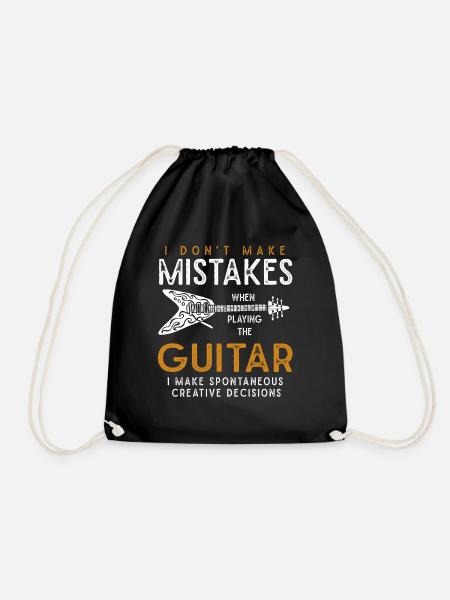 Gitarre, E Gitarre, Musikband Geschenk - Turnbeutel - Schwarz